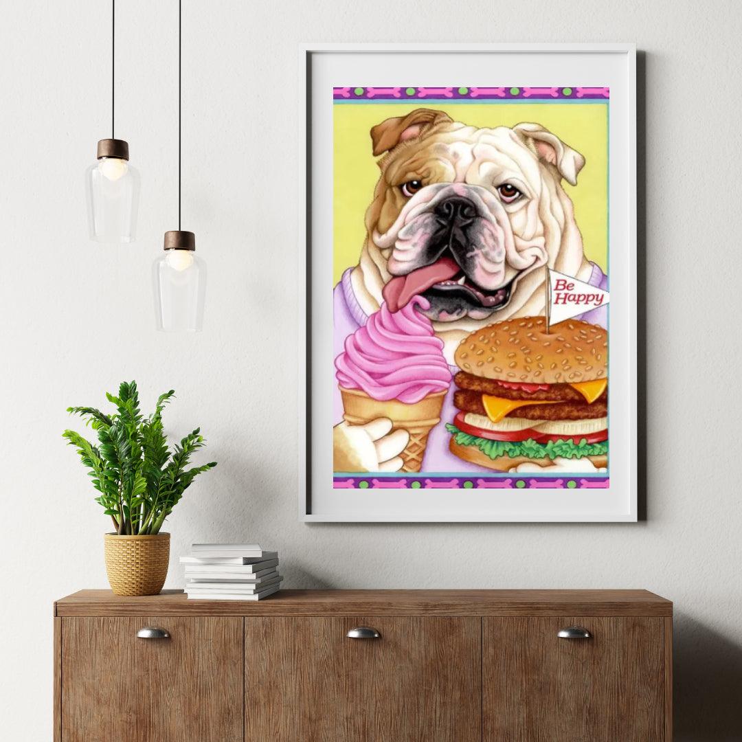 Diamond Painting - Bulldog Hamburger