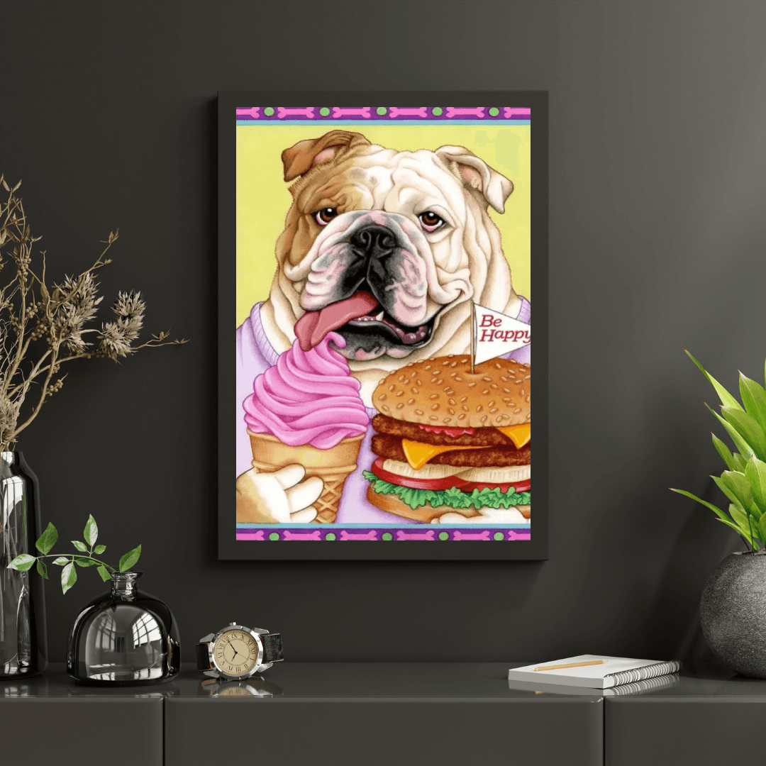 Diamond Painting - Bulldog Hamburger