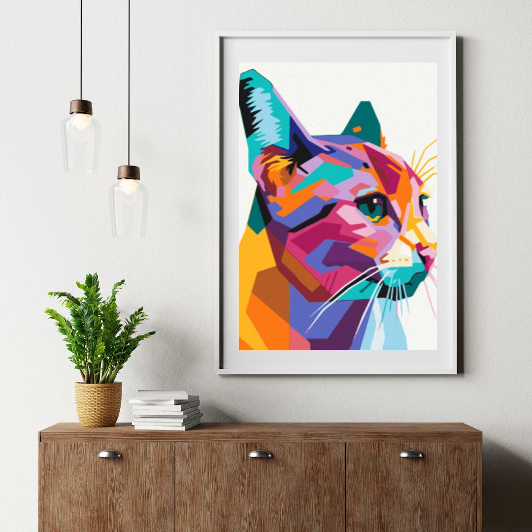 Diamond Painting - Geometrische kat - SEOS®