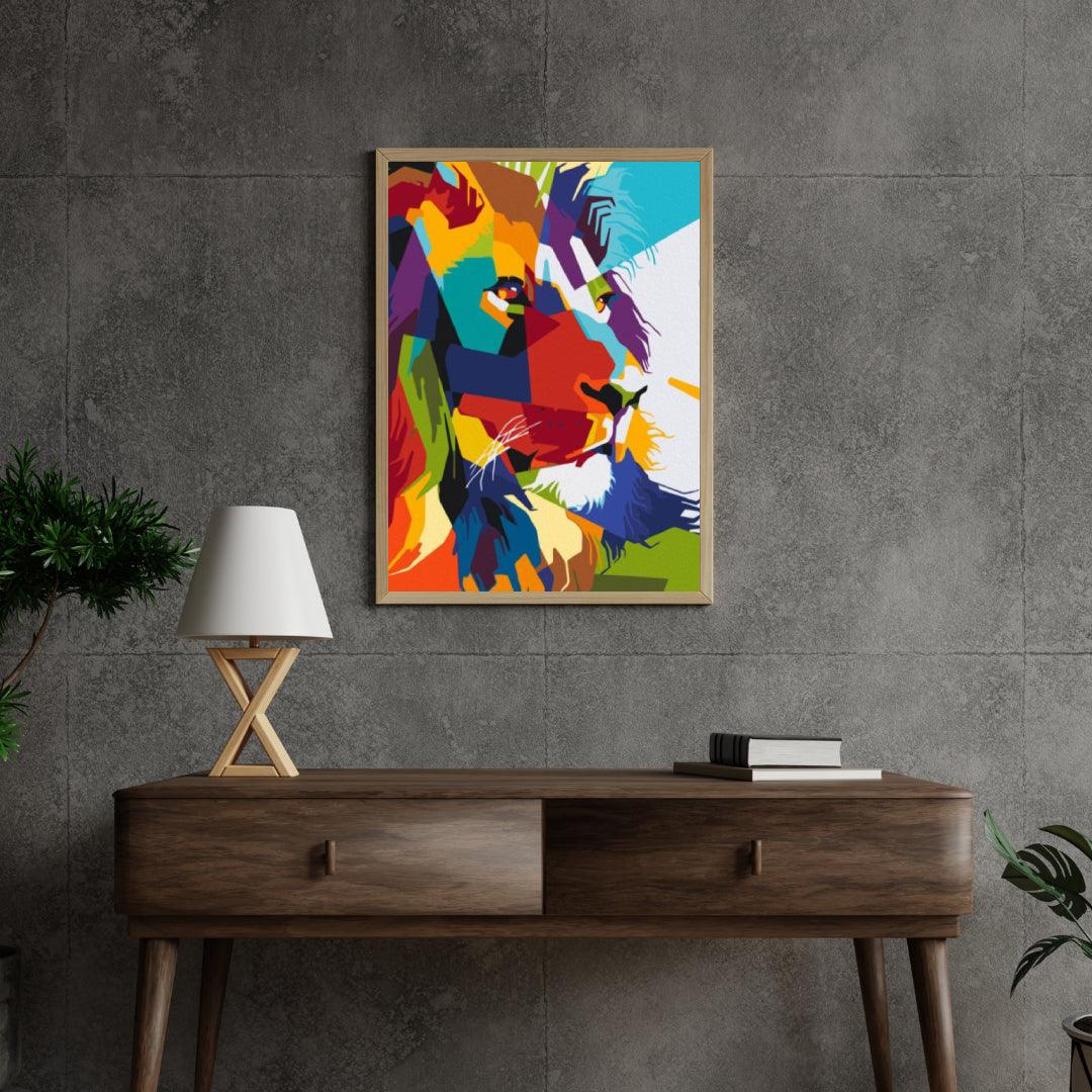 Diamond Painting - Geometrische leeuw - SEOS®