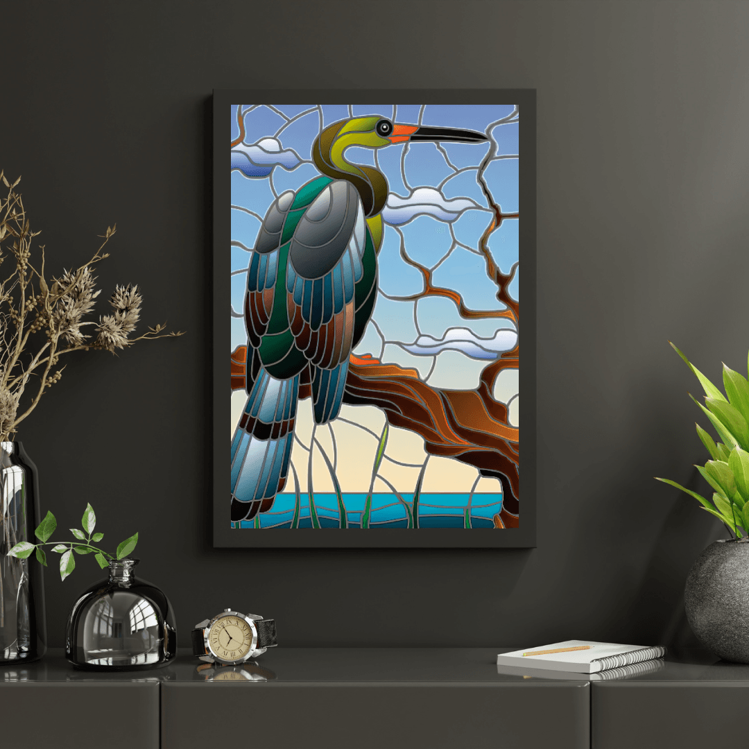 Diamond Painting - Grijze Reiger - SEOS®