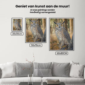 Diamond Painting - Grote Gehoornde Uil