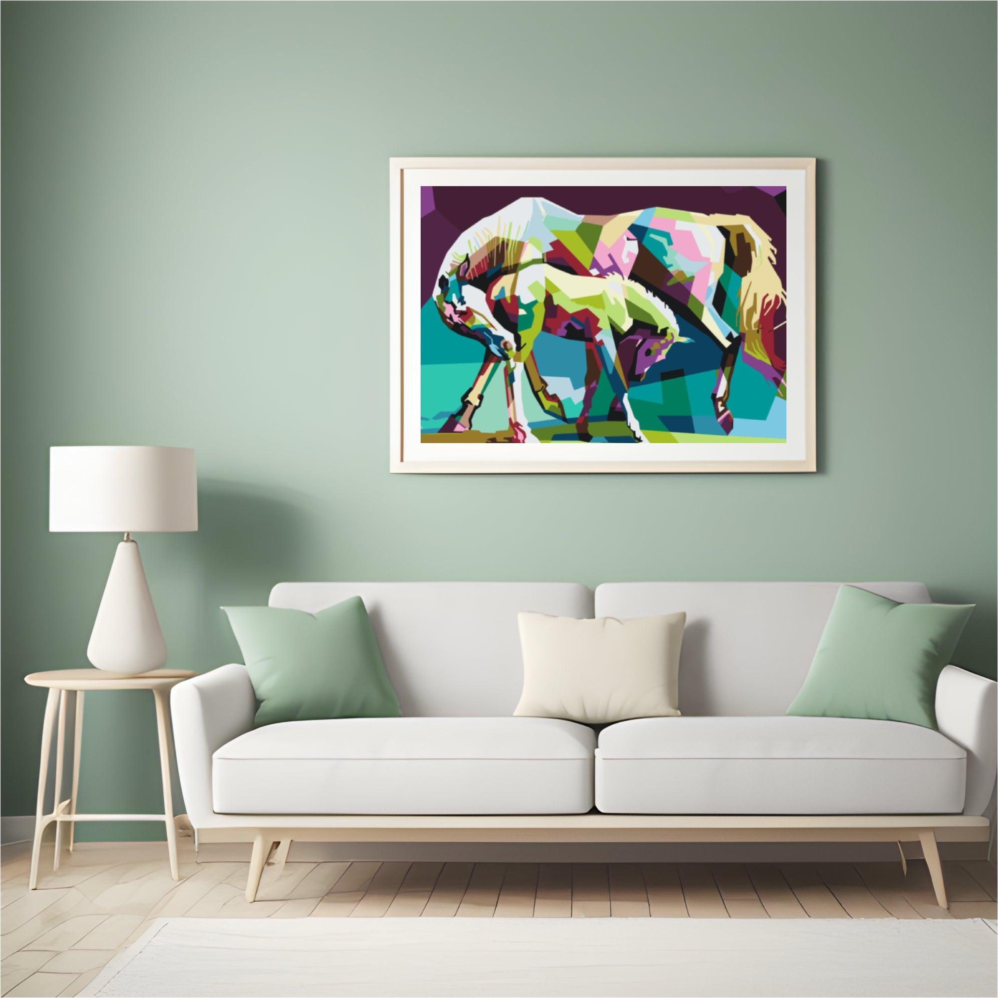 Diamond Painting - Kleurrijke paarden - SEOS®