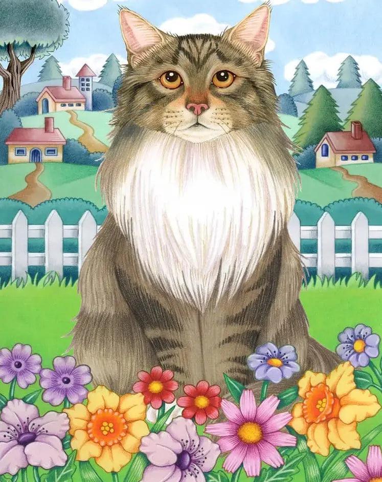 Diamond Painting - Lente Maine Coon