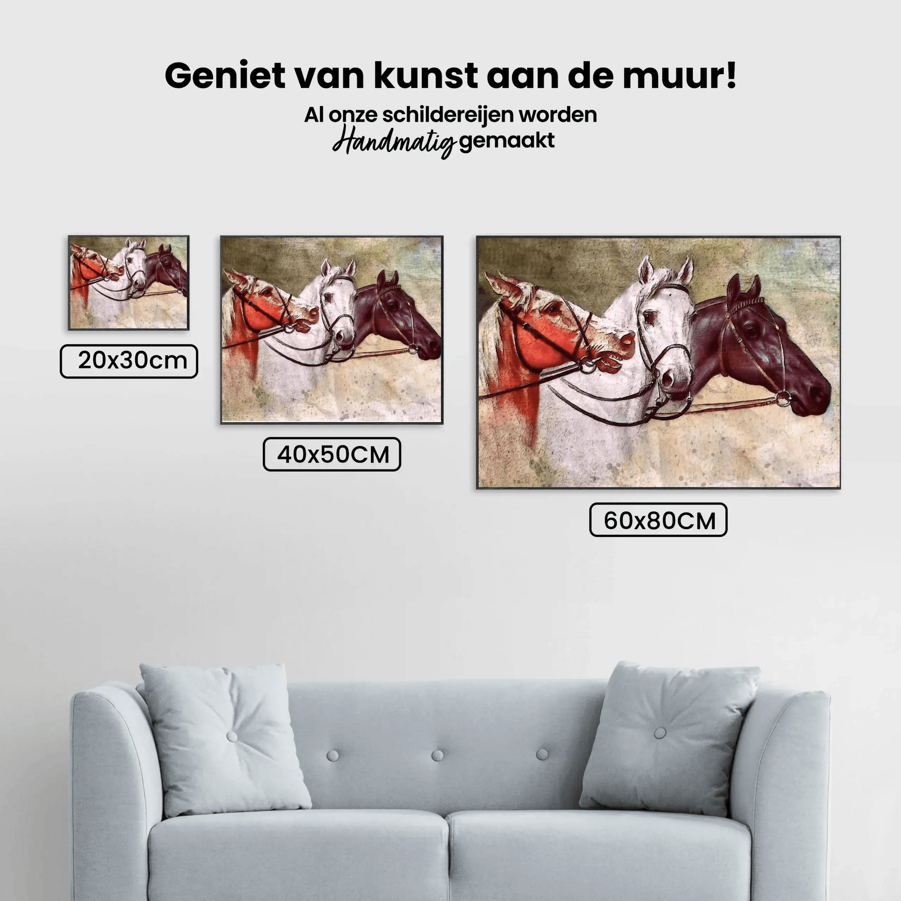 Diamond Painting Majestueuze drie paarden