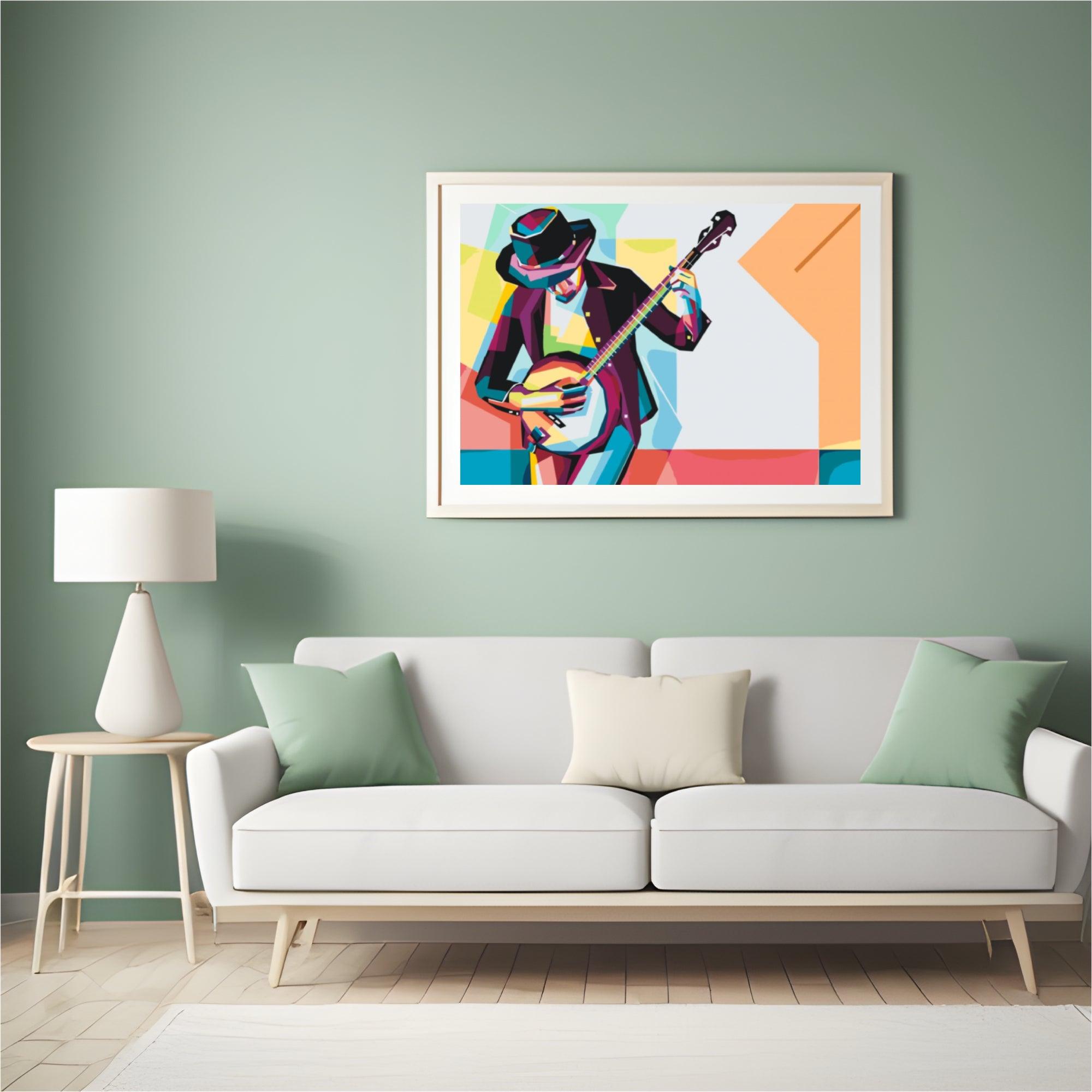 Diamond Painting - Man speelt banjo - SEOS Shop ®