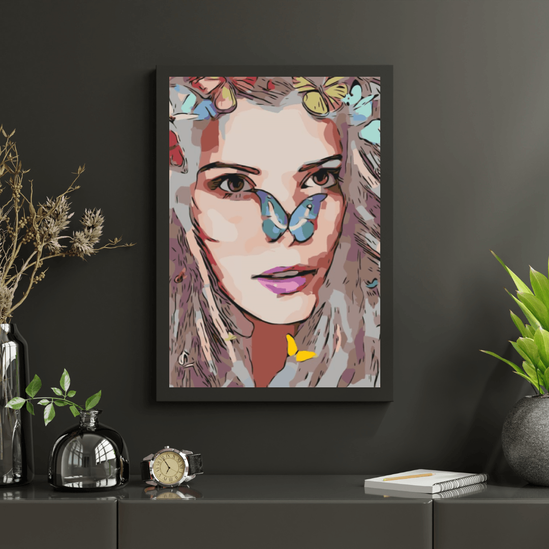 Diamond Painting - Meisje met vlinders - SEOS Shop ®