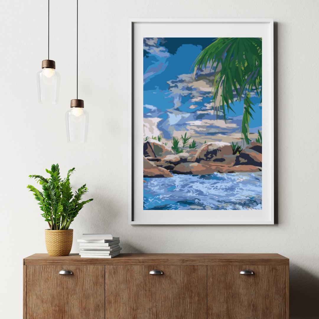 Diamond Painting - Oceaan en palmboom - SEOS Shop ®