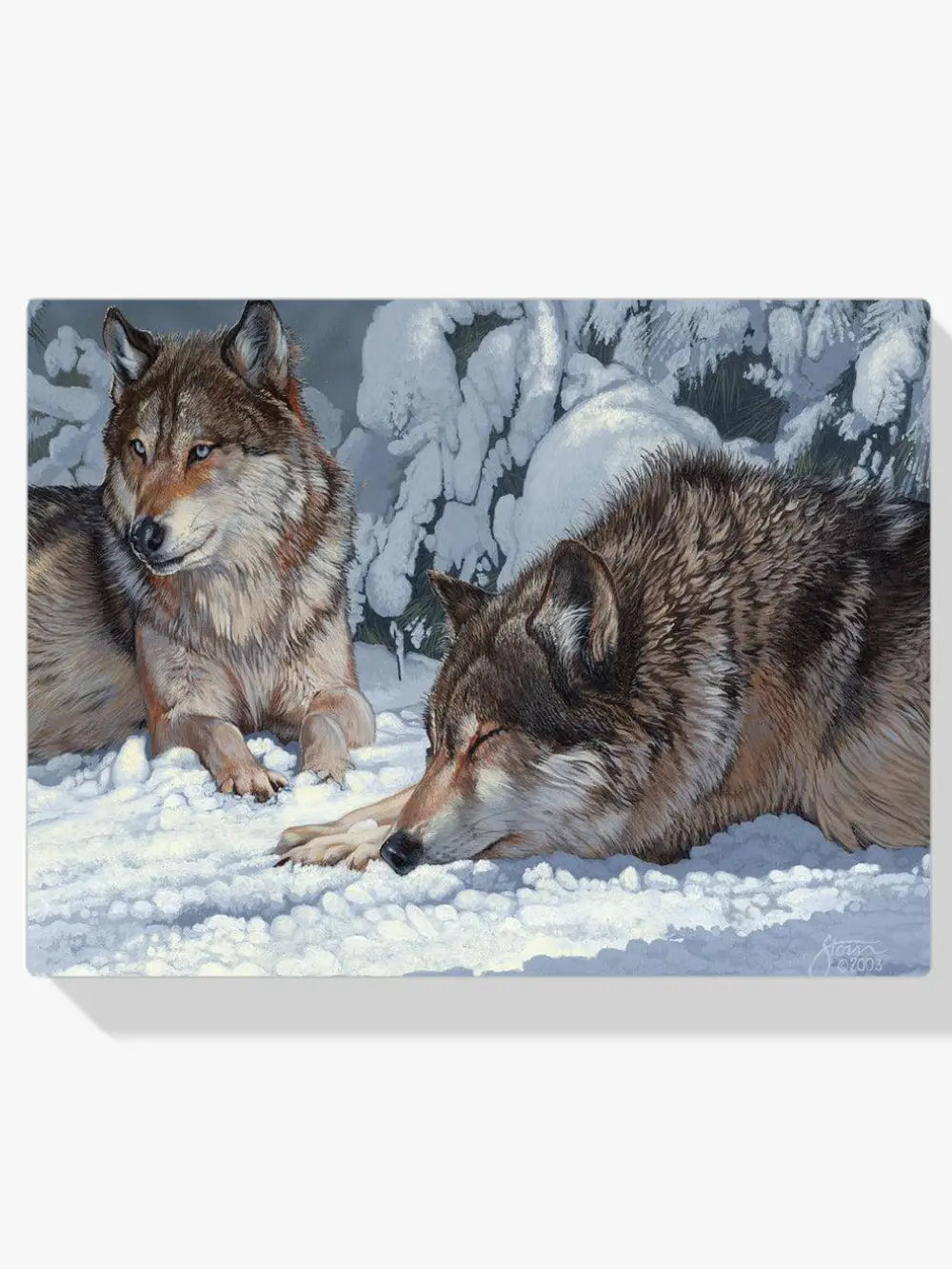 Diamond Painting - Peaceful Greys: Boeiende Wolf