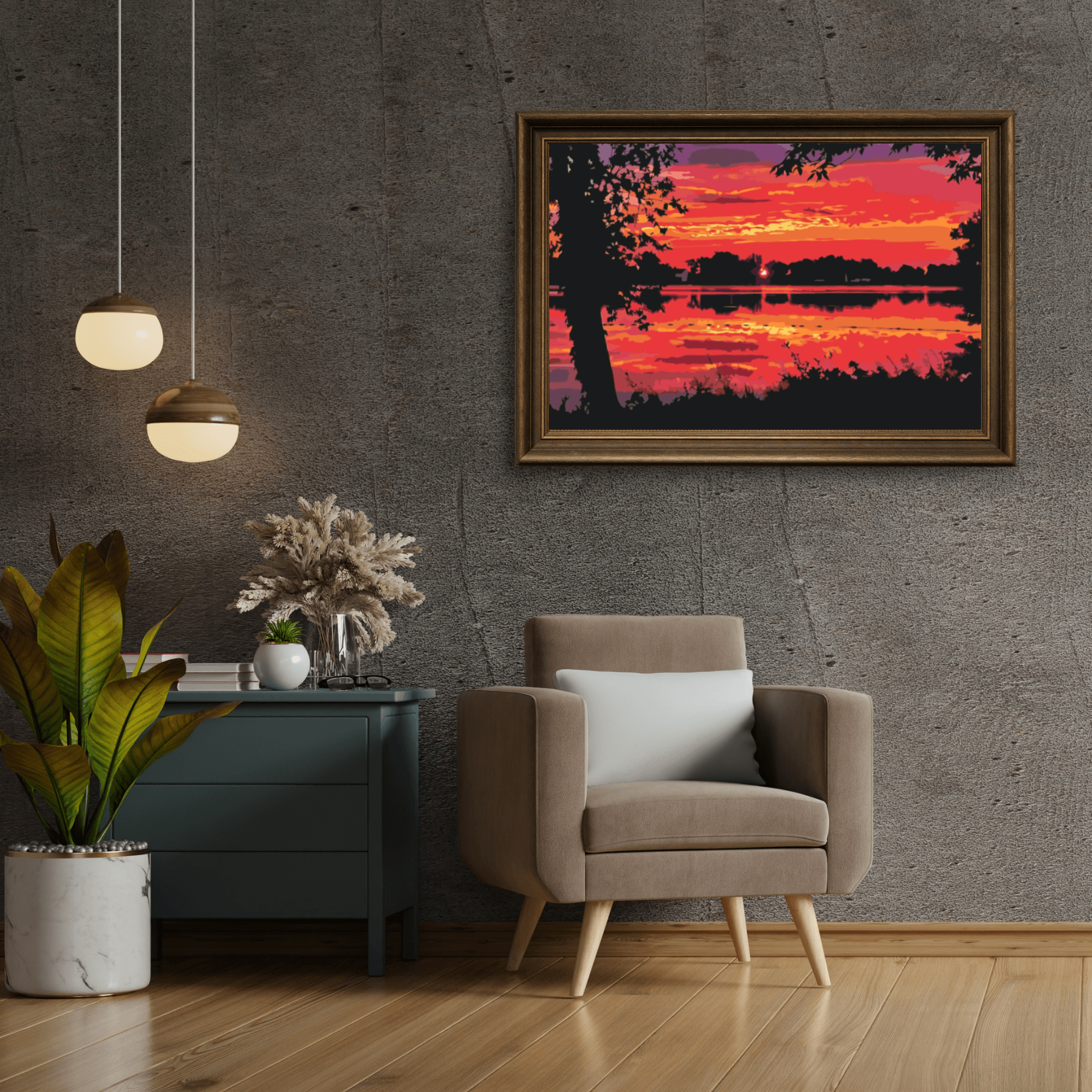 Diamond Painting - Rode zonsondergang - SEOS Shop ®