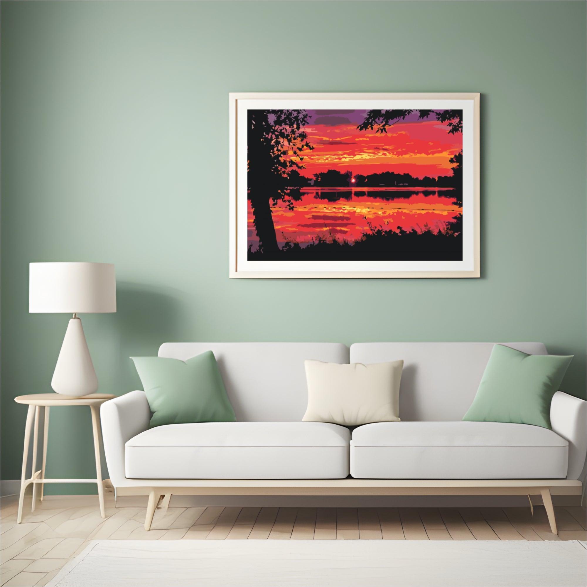 Diamond Painting - Rode zonsondergang - SEOS Shop ®