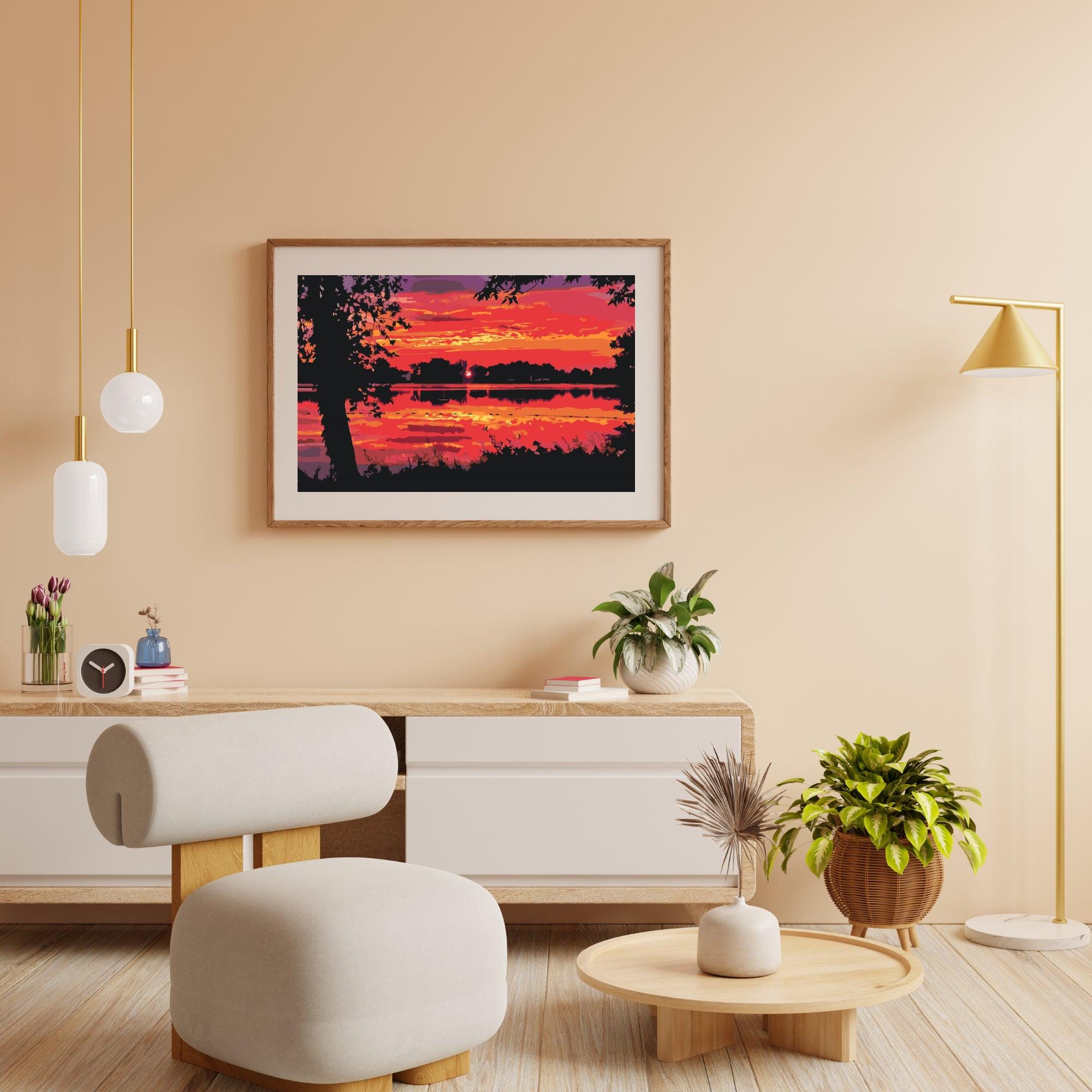 Diamond Painting - Rode zonsondergang - SEOS Shop ®