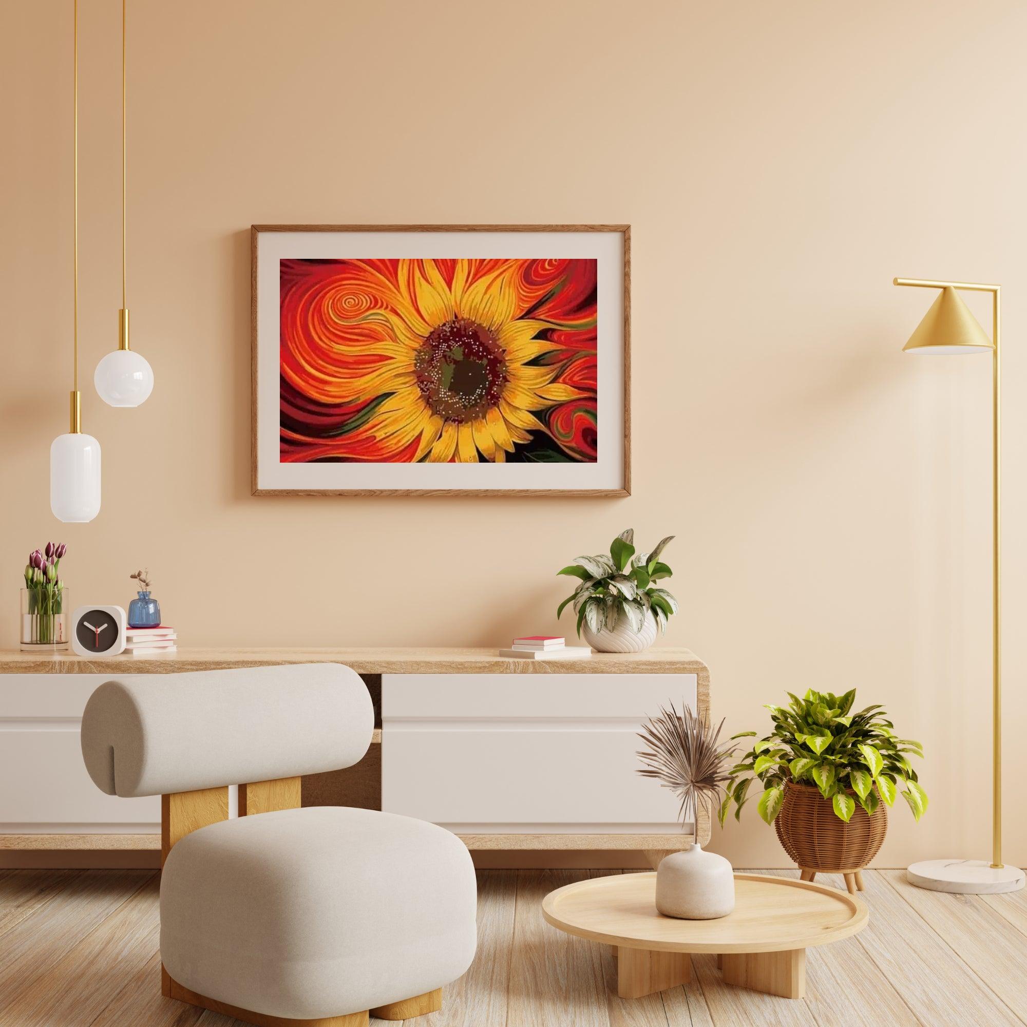 Diamond Painting Artistieke Zonnebloem - SEOS Shop ®