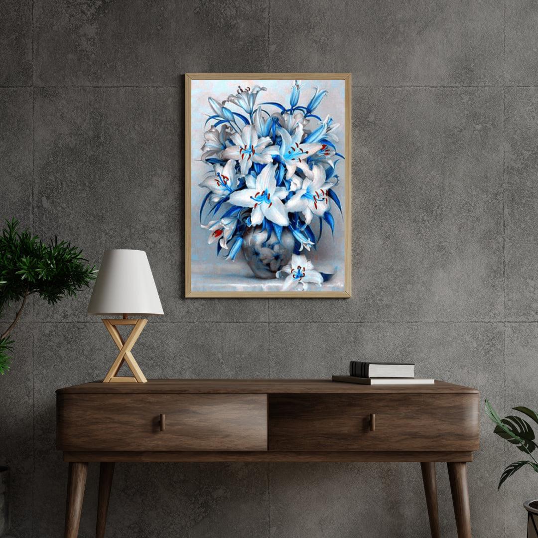 Diamond Painting Blauwe Bloemen - SEOS Shop ®