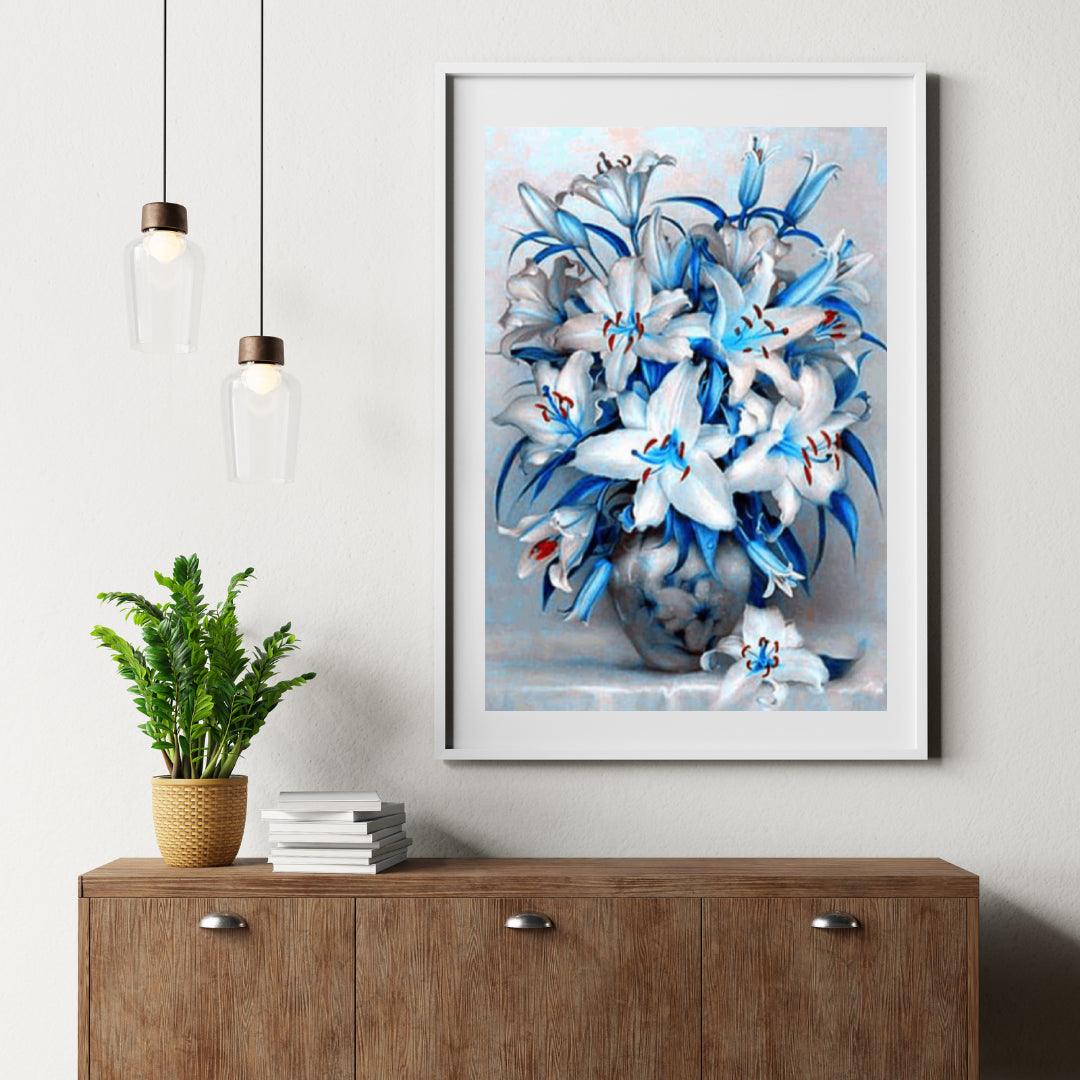 Diamond Painting Blauwe Bloemen - SEOS Shop ®