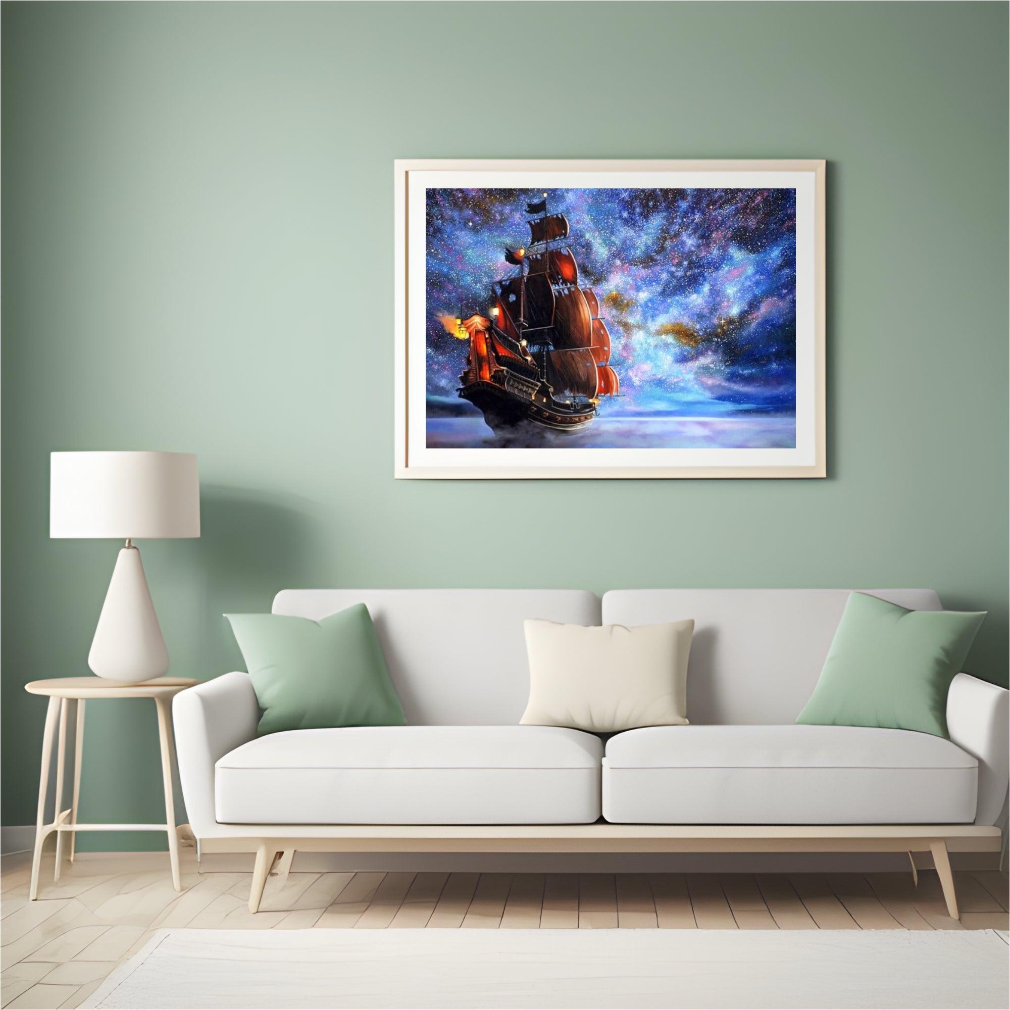 Diamond Painting Galaxy Zeilboot - SEOS Shop ®