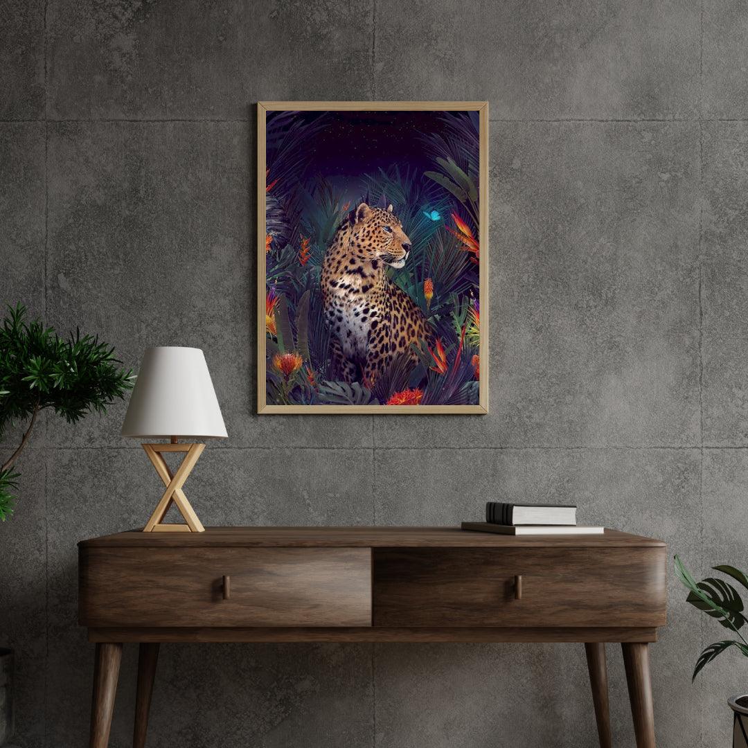 Diamond Painting Jachtluipaard met vlinder - SEOS Shop ®