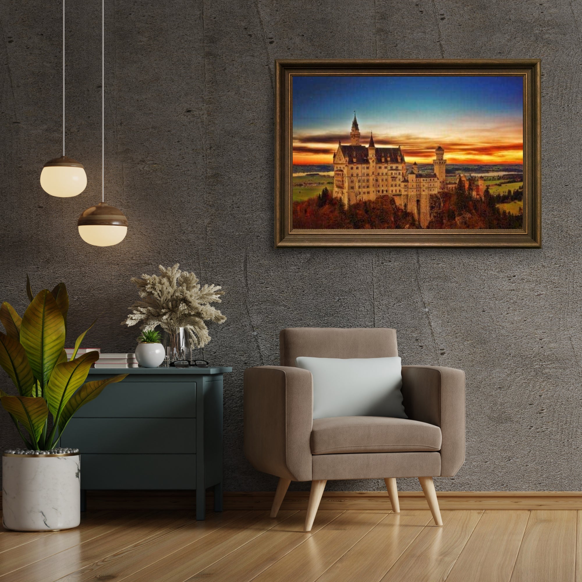 Diamond Painting Kasteel met zonsondergang – SEOS Shop ®