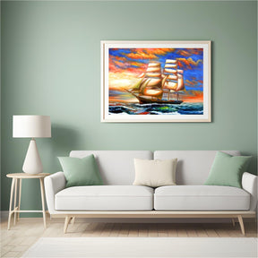 Diamond Painting Kleurrijke zeilboot - SEOS Shop ®