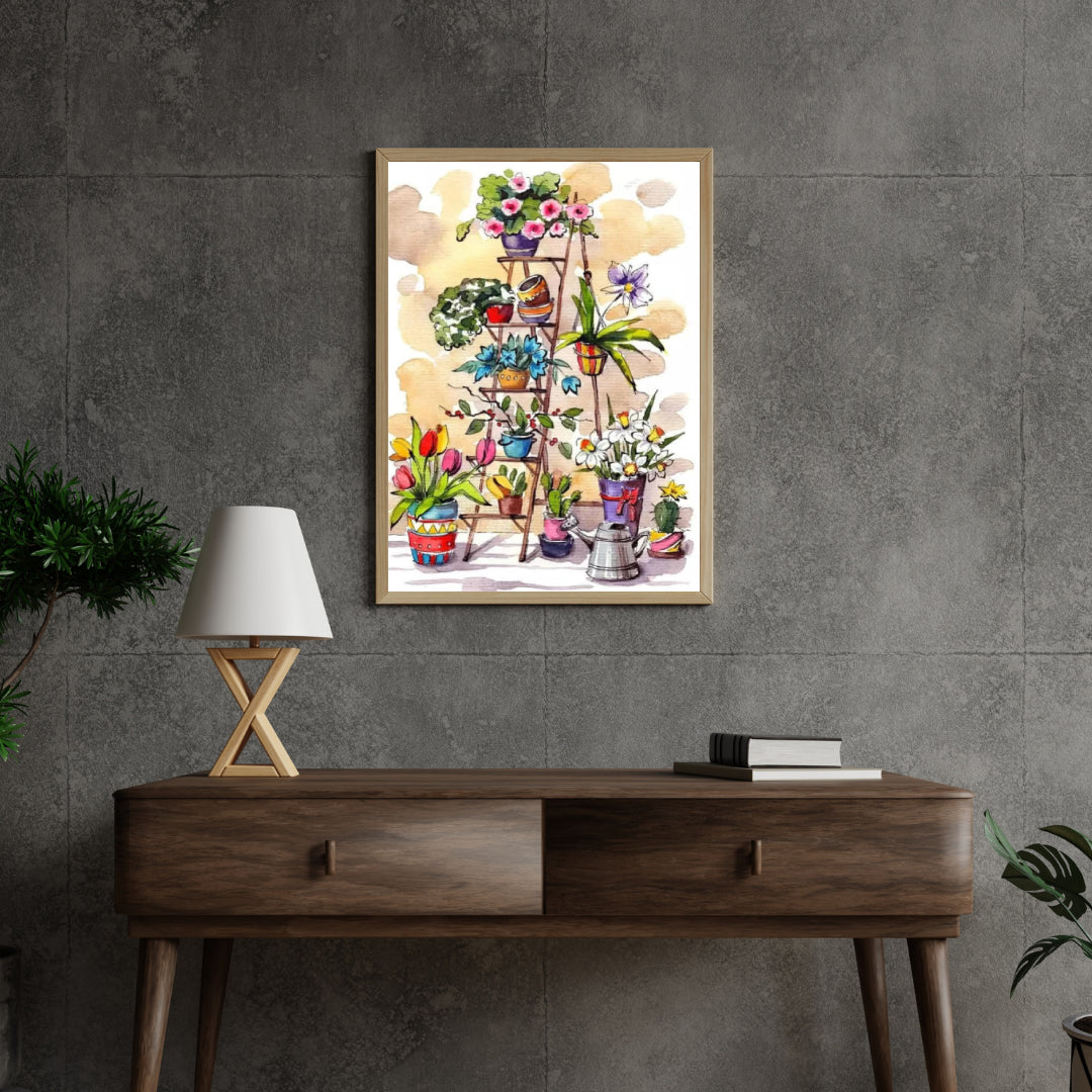 Diamond Painting Ladder met bloemen - SEOS Shop ®