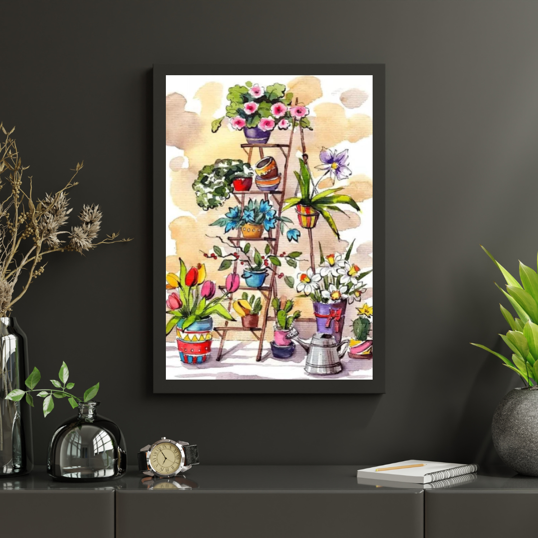 Diamond Painting Ladder met bloemen - SEOS Shop ®