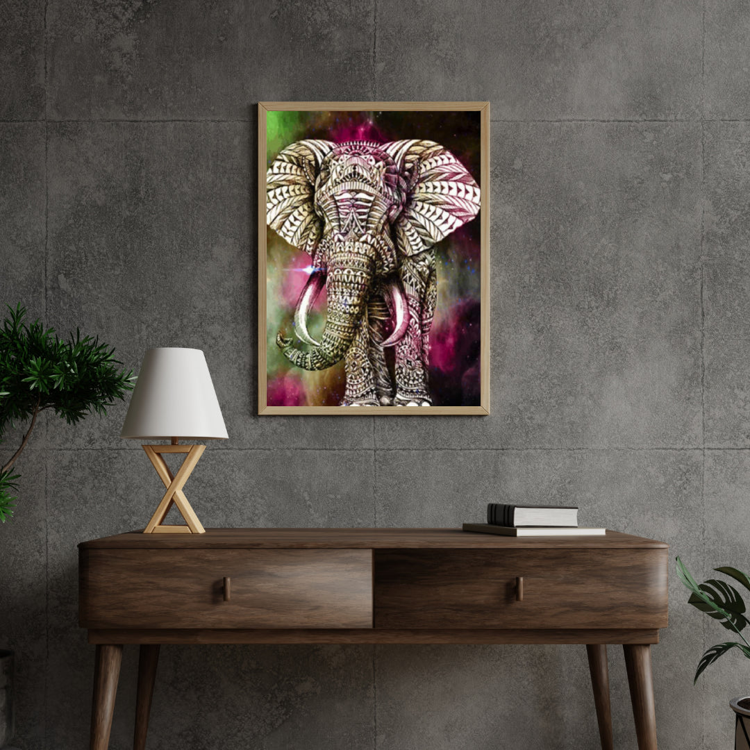 Diamond Painting Olifant Groen Roze - SEOS Shop ®