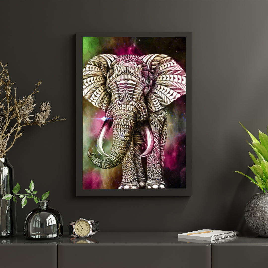 Diamond Painting Olifant Groen Roze - SEOS Shop ®