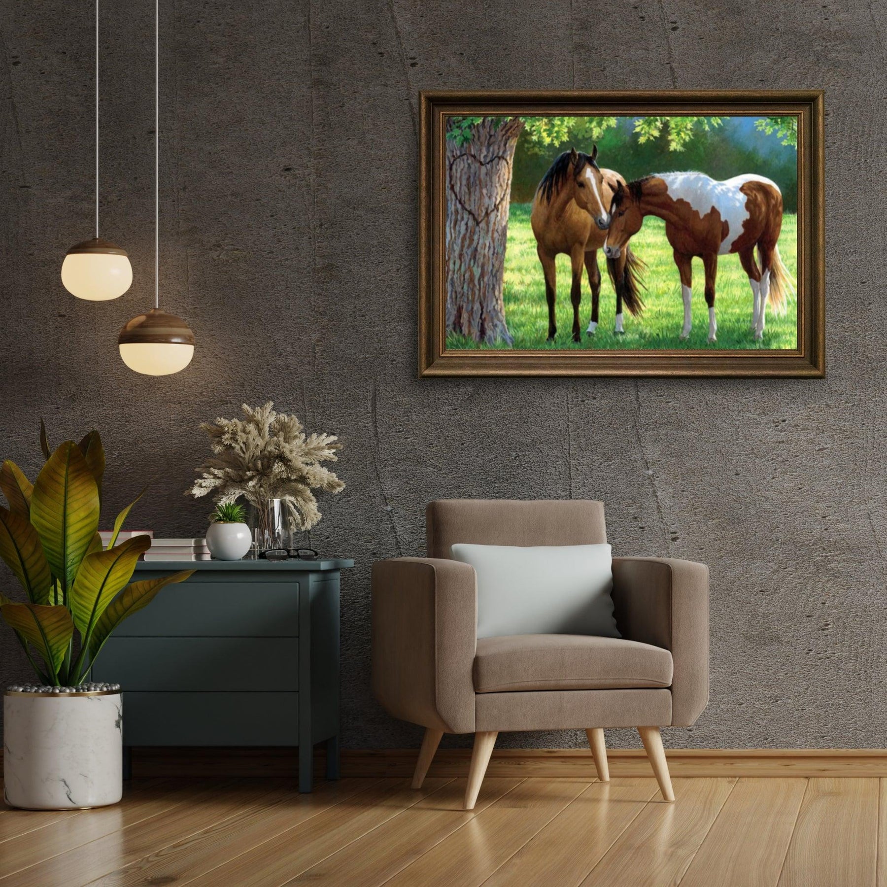 Diamond Painting Paarden onder een boom - SEOS Shop ®