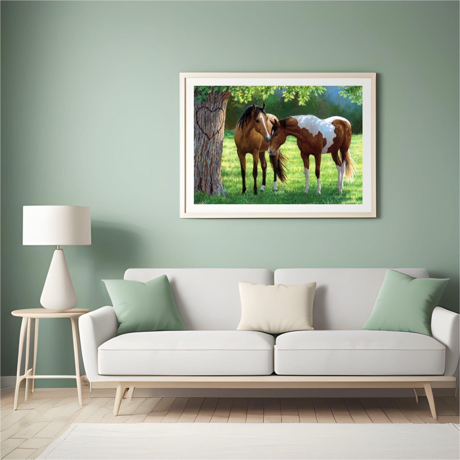 Diamond Painting Paarden onder een boom - SEOS Shop ®