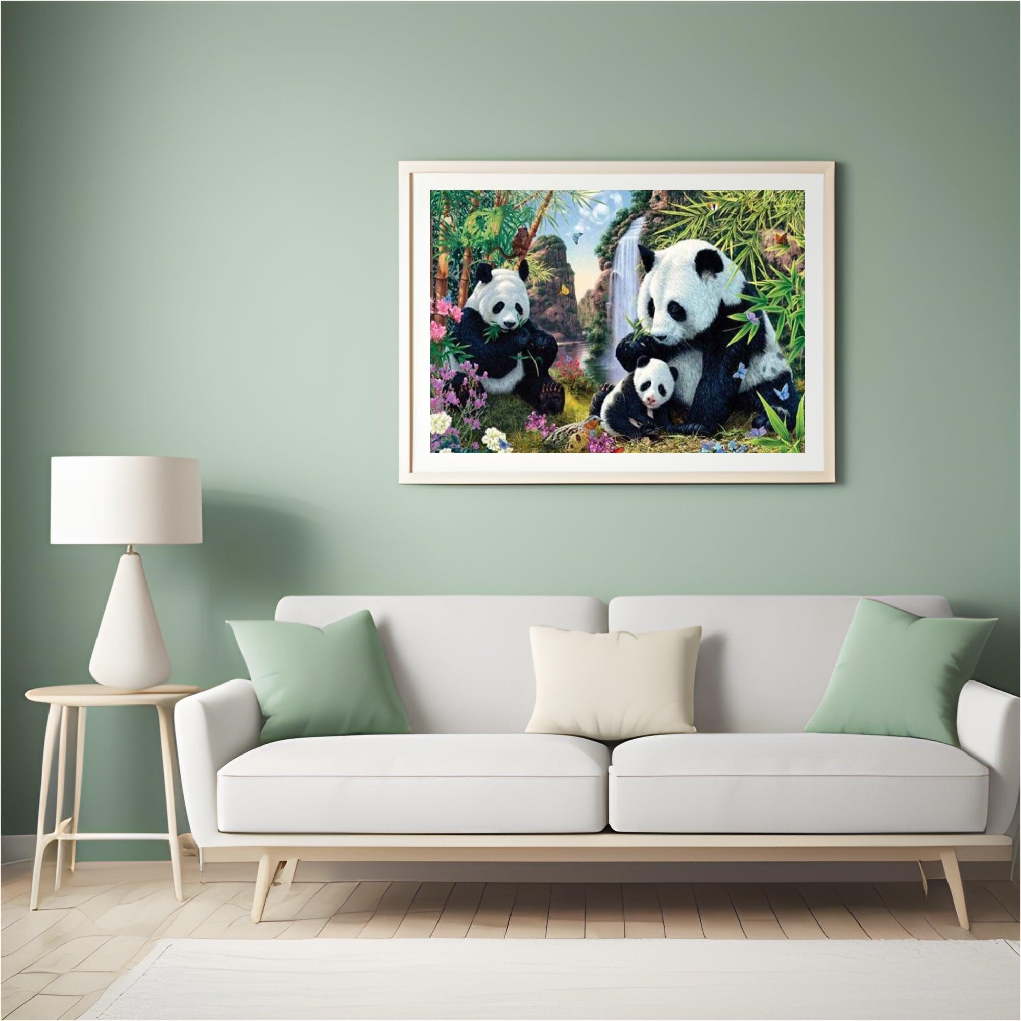 Diamond Painting Panda's eten bamboe - SEOS Shop ®