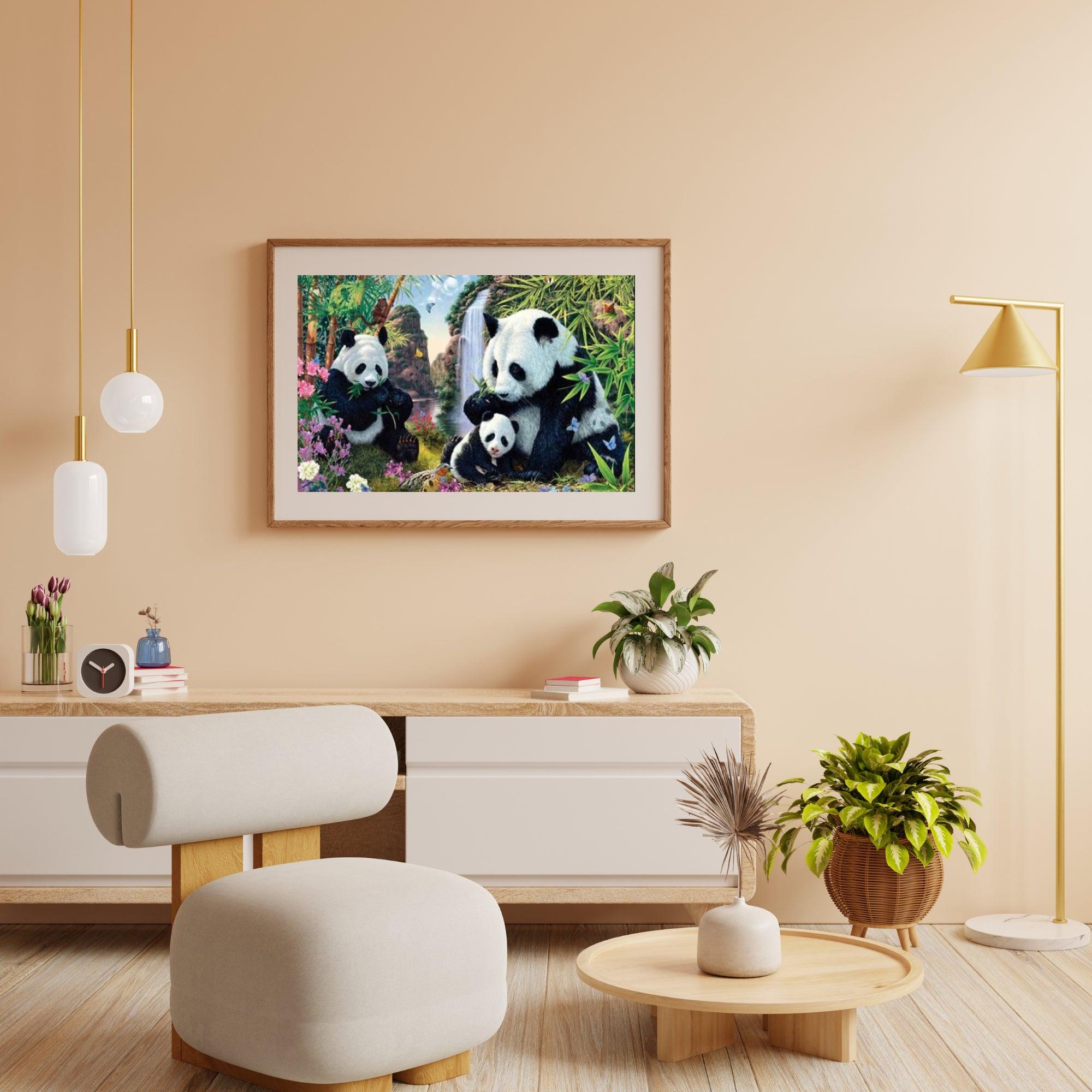 Diamond Painting Panda's eten bamboe - SEOS Shop ®