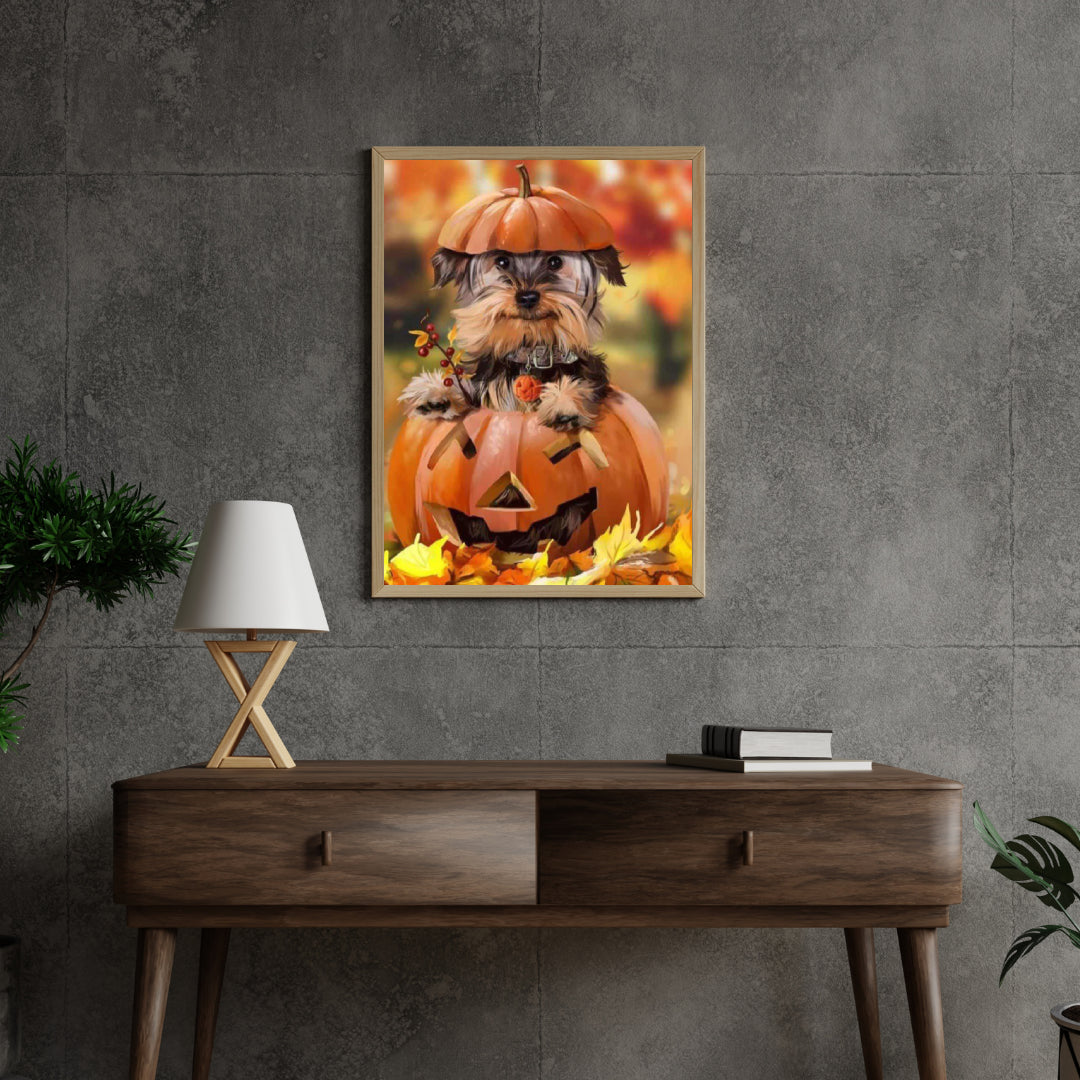 Diamond Painting Puppy In Pompoen - SEOS Shop ®