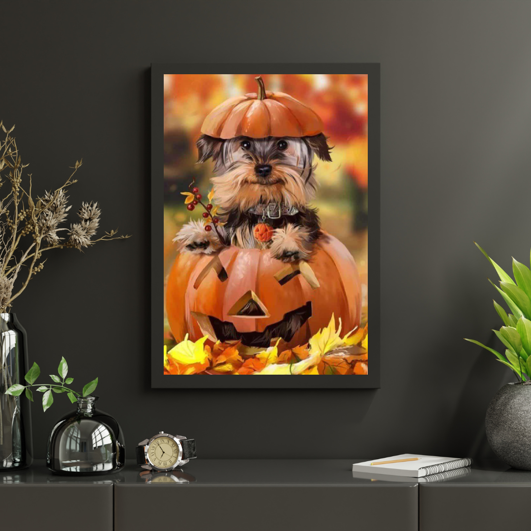 Diamond Painting Puppy In Pompoen - SEOS Shop ®