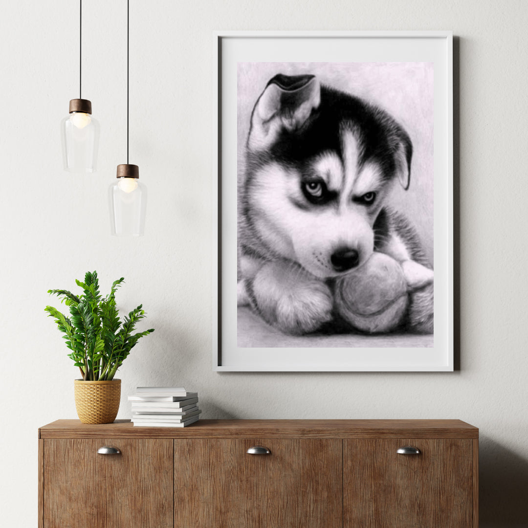 Diamond Painting Puppy met bal - SEOS Shop®