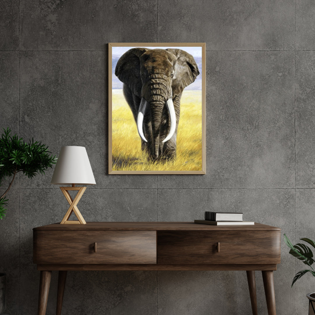 Diamond Painting Safari Olifant met slagtanden - SEOS Shop ®