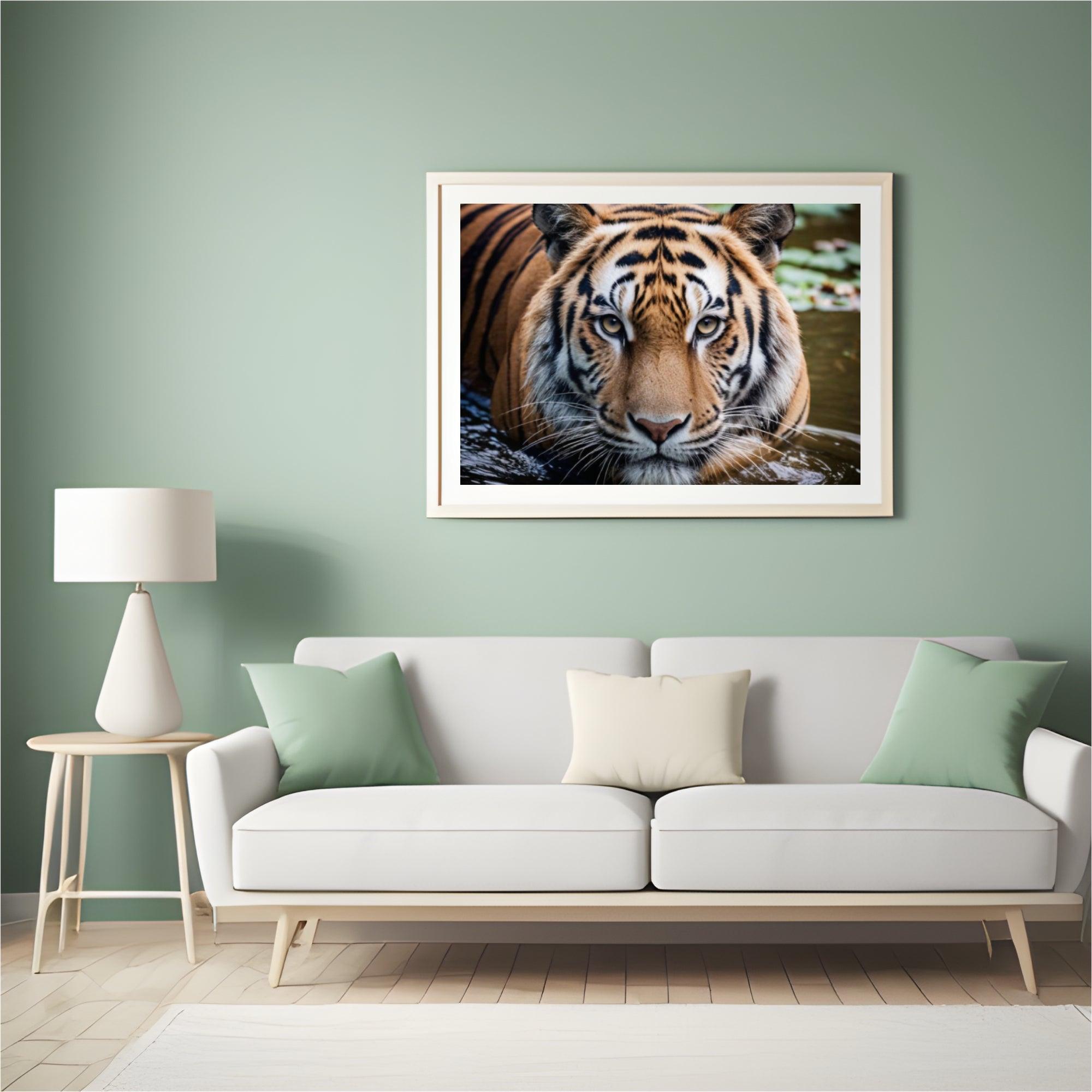 Diamond Painting Tijger in het water - SEOS Shop ®