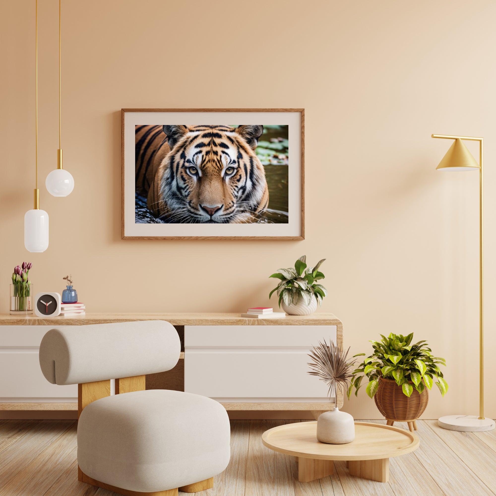 Diamond Painting Tijger in het water - SEOS Shop ®