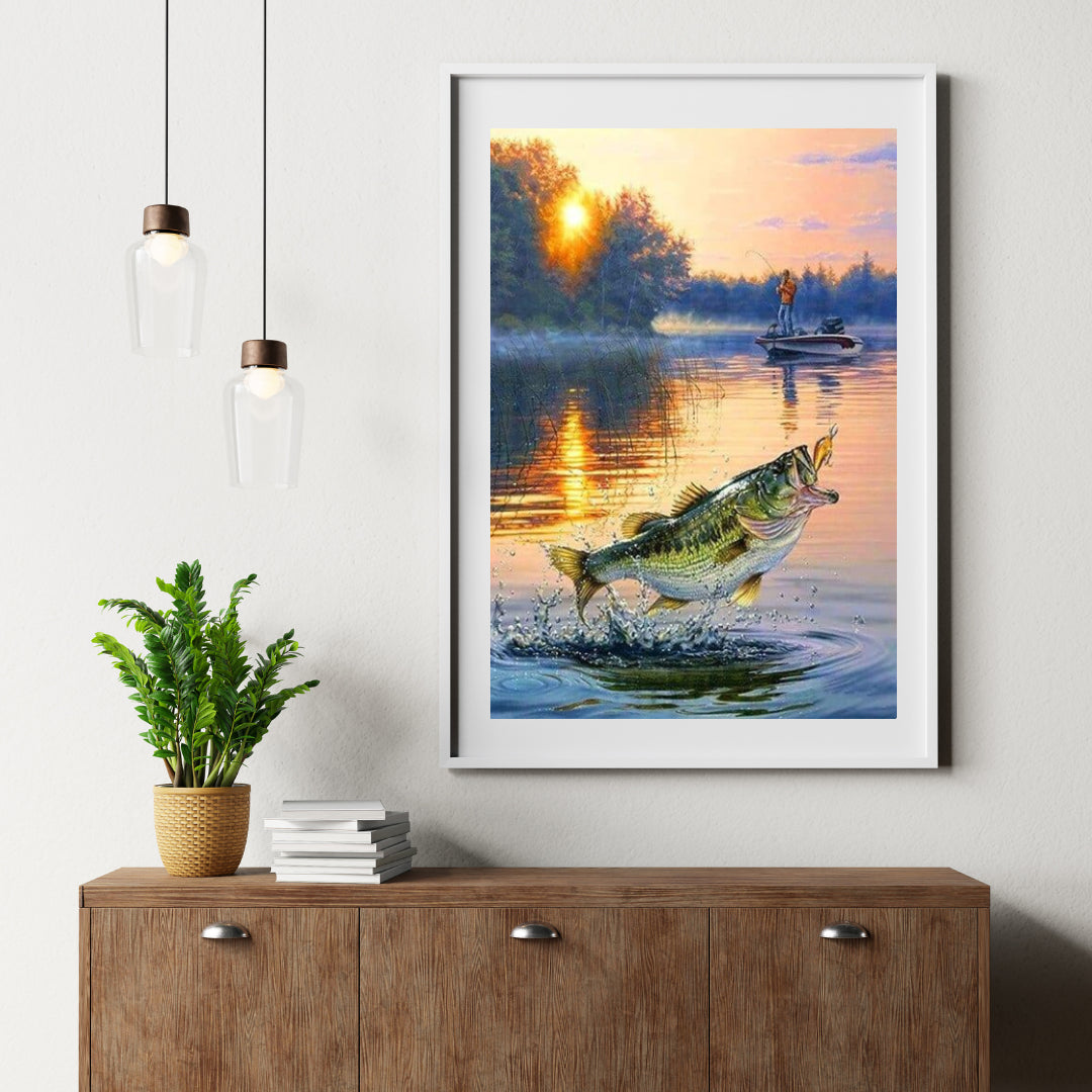 Diamond Painting Vis vangen op boot - SEOS Shop ®