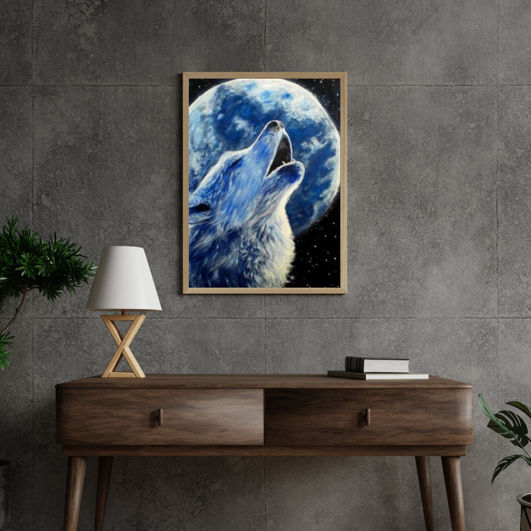 Diamond Painting Wolf en maan - SEOS Shop ®