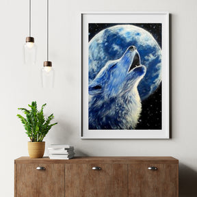 Diamond Painting Wolf en maan - SEOS Shop ®