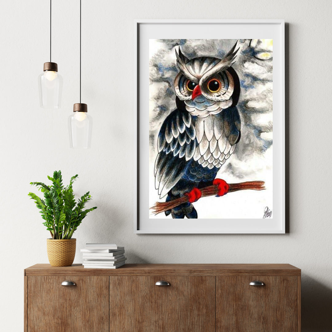 Diamond Painting Zwarte en witte uil - SEOS Shop ®