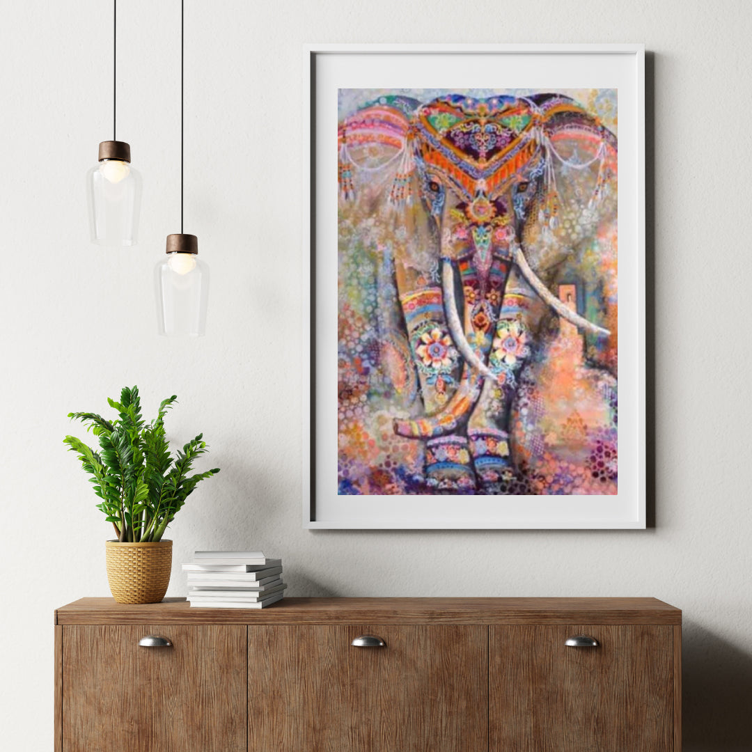 Diamond Painting kleurrijke Olifant - SEOS Shop ®