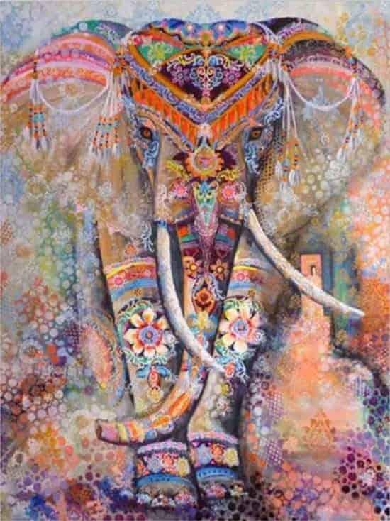 Diamond Painting kleurrijke Olifant - SEOS Shop ®